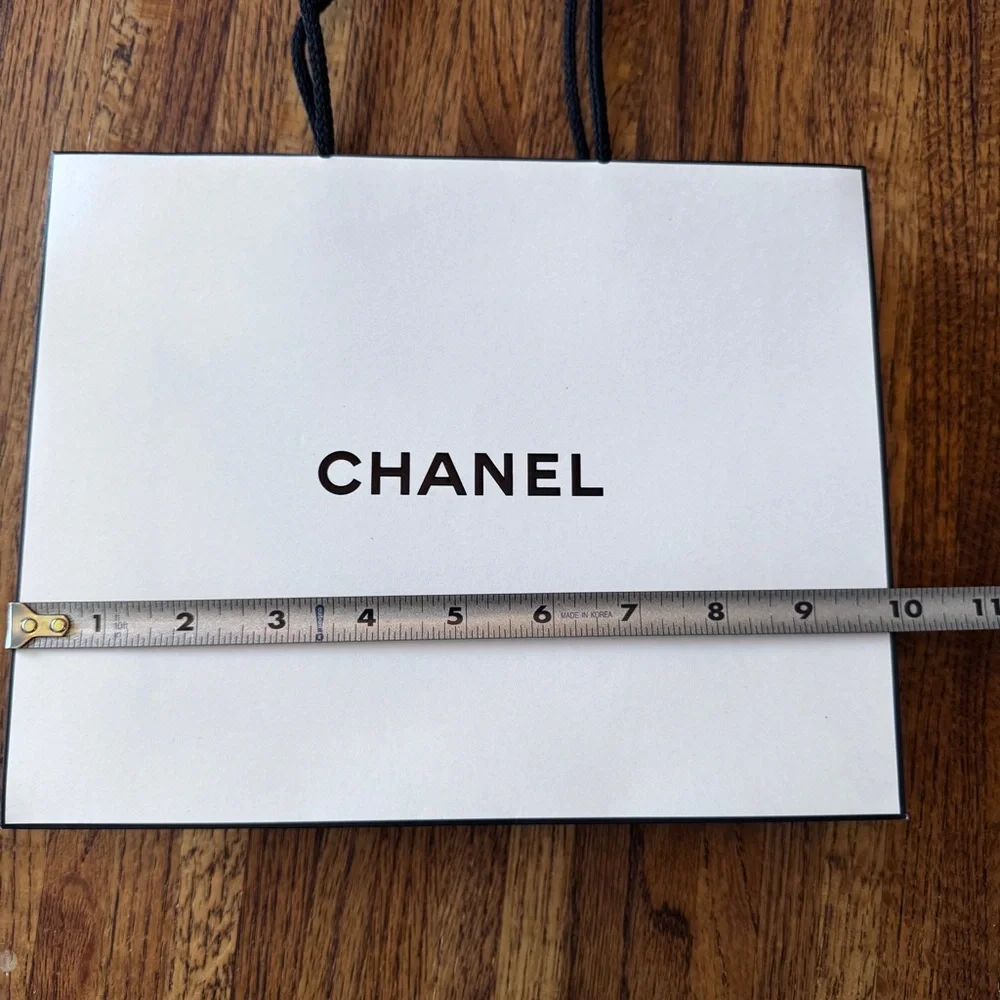 Chanel empty small authentic gift bag with ribbon